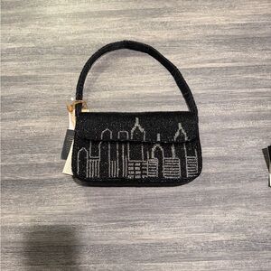 New York City Skyline Beaded Bag